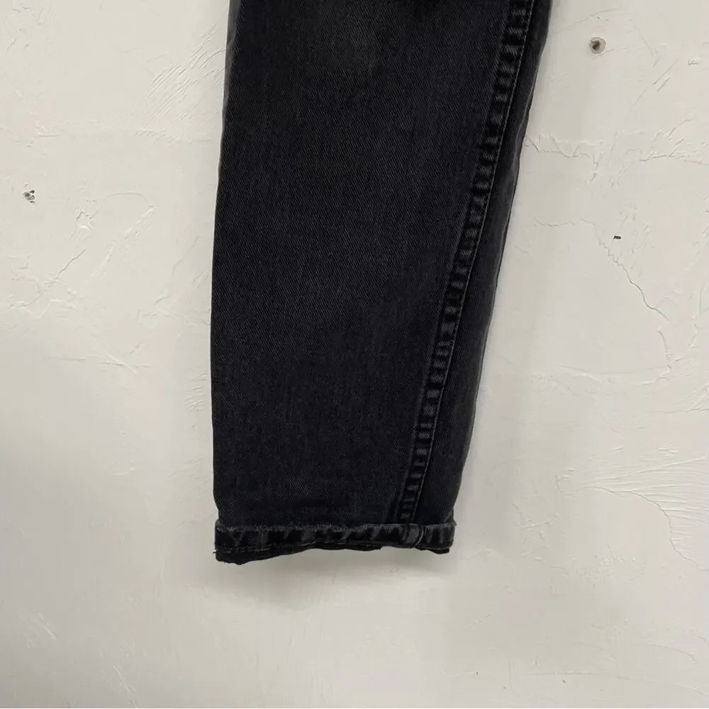 BDG Urban Outfitters Black Distressed Slim Boyfriend Low Rise Womens Jeans 26